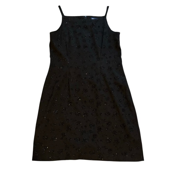 Y2K Limited Too Floral Sparkly Black Dress - Picture 1 of 8